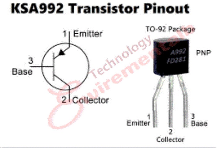 KSA992 Transistor Pinout, Features and uses